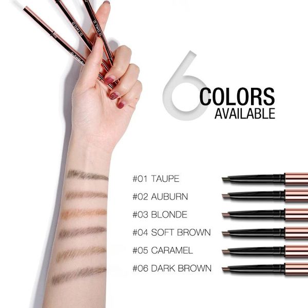

gel pens precision brow pencil ultra fine long lasting dual-use eyebrow with brush for women girl