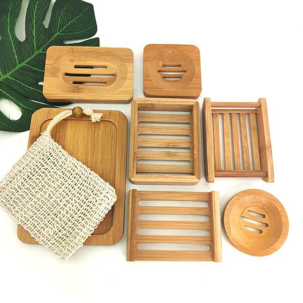 

soap dishes eco-friendly natural bamboo bath holder case tray prevent mildew drain box bathroom washroom tools