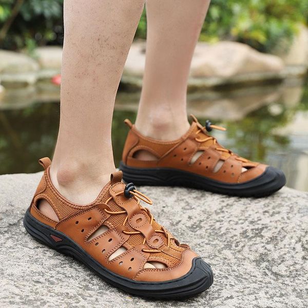 

sandals men fashion summer breathable beach casual comfort outdoor shoes flip flops slippers sandalias hombre, Black