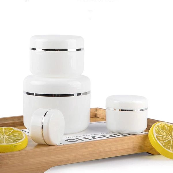 

storage bottles & jars hip 10/25pcs 50ml 1.67oz silver edge empty refillable cosmetic plastic make up face cream lip lotion