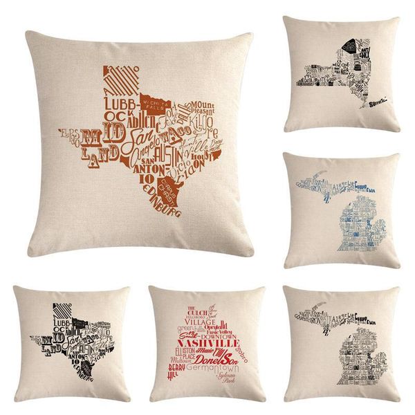 

cushion/decorative pillow letter map print cushion covers 45*45cm tulip design gifts home bedroom couch decoration pillowcase