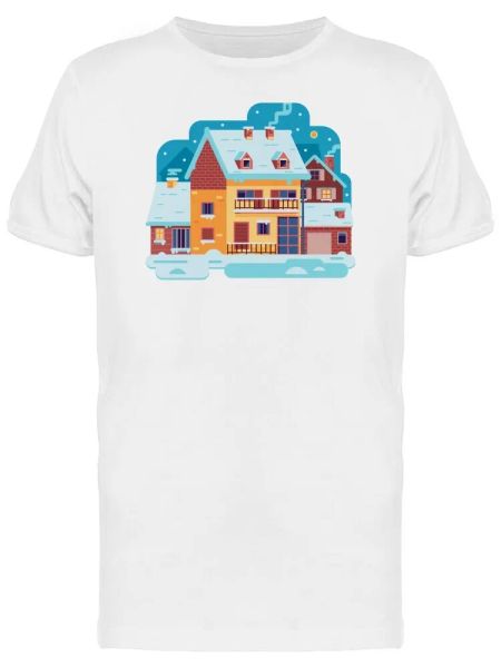 

Village With Smoking Chimneys Men's Tee -Image by Shutterstock, White;black