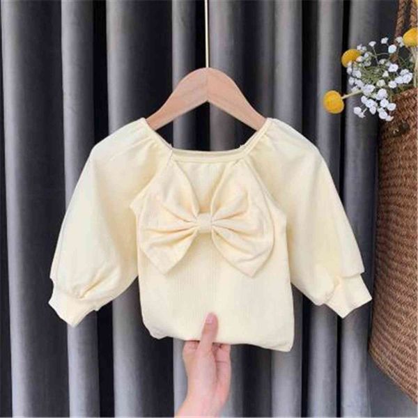baby girls blouse spring autumn children shirt for toddler long seelve blouses kids clothing girl infant 80~130 bow tie, White;black
