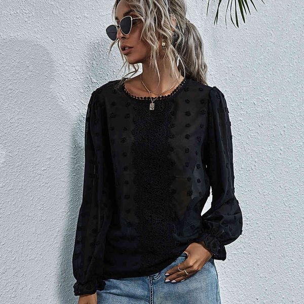

shorts black see through shirt women 2021 spring lantern sleeve o neck with button ladies casual vintage transparent and blouses, White;black