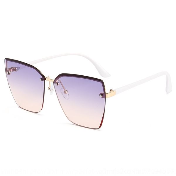 

qnaz uy3jm 2021personalized women's eyeglass cycling glasses glasses sun frameless trimming men's sun fashion trend outdoor glasse, White;black