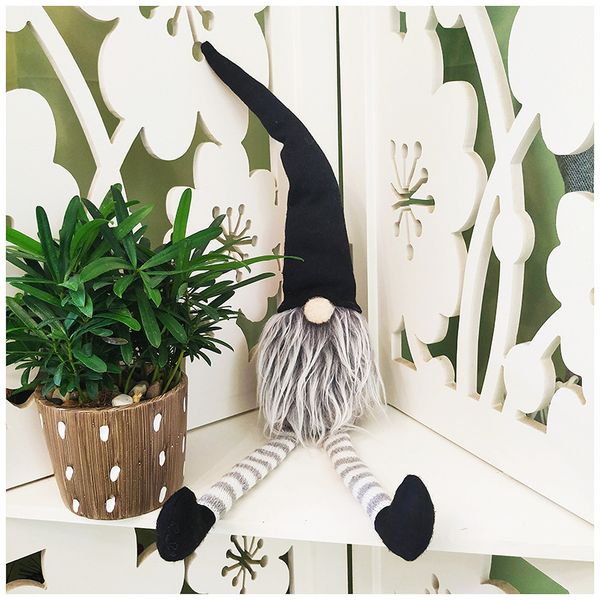 2021 New Classic Fashion Christmas Striped Cap Faceless Doll Swedish Nordic Gnome Old Man Dolls Toy Albero di Natale Ornamento Ciondolo Decorazione domestica