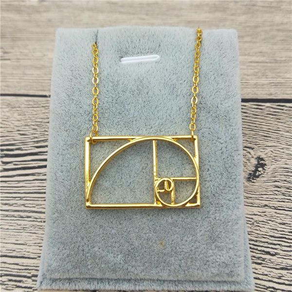 

pendant necklaces science jewelry fibonacci necklace silver color golden ratio wearable mathematics - phi irrational