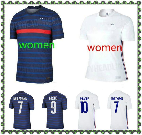 

woman 21 22 france soccer jerseys griezmann maillot de foot dembele pogba mbappe football shirt 2021 2022 zidane kante maillots, Black;yellow