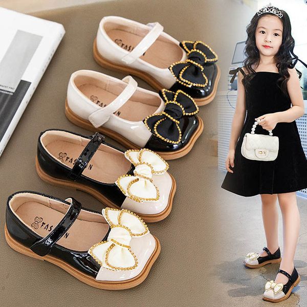 

children shoes kids sneakers baby shoe casual girls footwear childrens princess spring autumn fashion bow moccasins soft b7842, Black;red