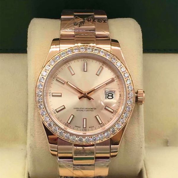 

men's watch with automatic mechanical movement, 316 stainless steel, 36-41mm diameter, sapphire scratch-proof glass, sport fashion choi, Slivery;brown