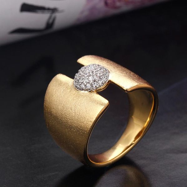 

fashion vintage cubic zirconia stackable chic rings for women jewelry accessories luxury big africa retro finger ring cluster, Golden;silver