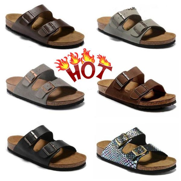 

2021 birks clasic arizonas gizehs slippers flipflops caliente verano hombres mujeres sandalias planas zapatillas de corcho zapatos casuales, Black