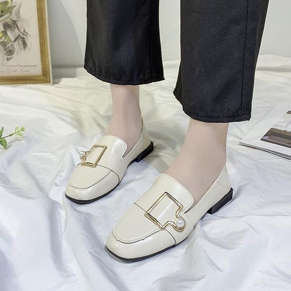 

dress shoes goodrsson casual fashion spring and summer 2021 women's ladies style korean version of ins peas, Black