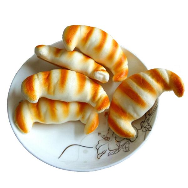 

decorative objects & figurines 1pcs 8cm soft kawaii food stripe bread diy craft croissants scrapbooking / phone charm straps miniature