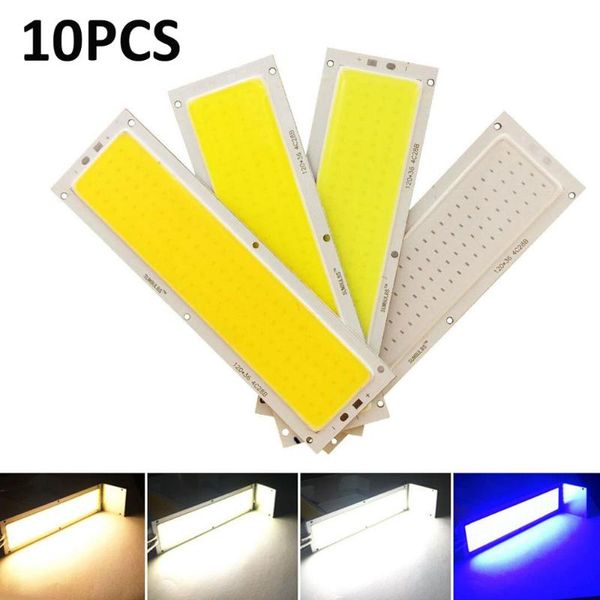 

bulbs 10x 1000lm led cob light strip panel lamp dc 12v 20w 120mmx36mm cool warm white blue floodlight source for diy work