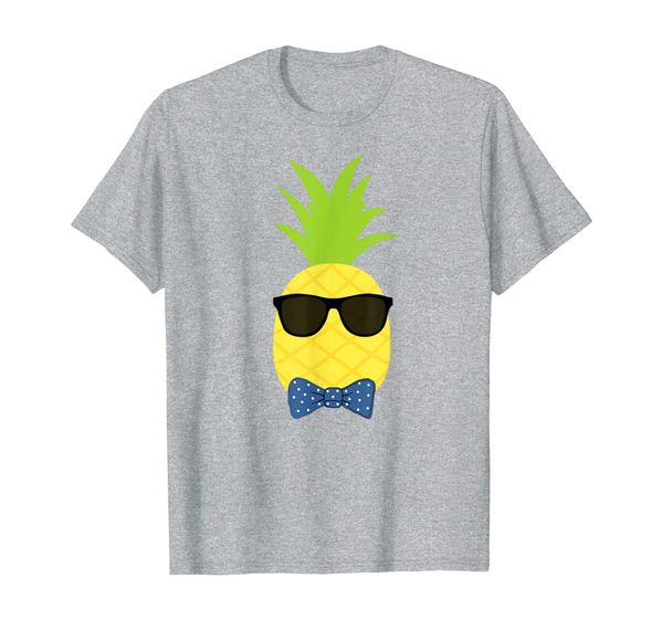 

fun exotic pineapple cartoon t-shirt (his), White;black