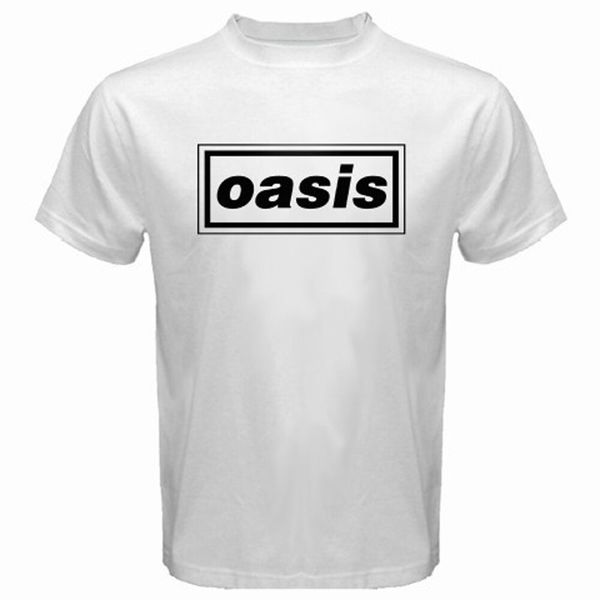 

new oasis logo noel galagher men's white t-shirt size s to 3xl, White;black