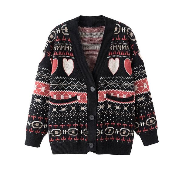

women's knits & tees vanovich korean japan style large size slimming fashion sweater for fall 2021 retro buttons up cardigan, White