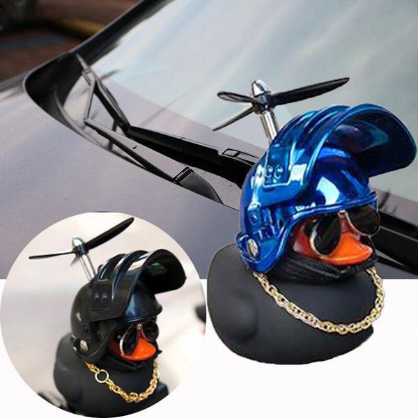 

interior decorations rubber black duck car dashboard ornaments with propeller auto without lights bike motor helmet accessories