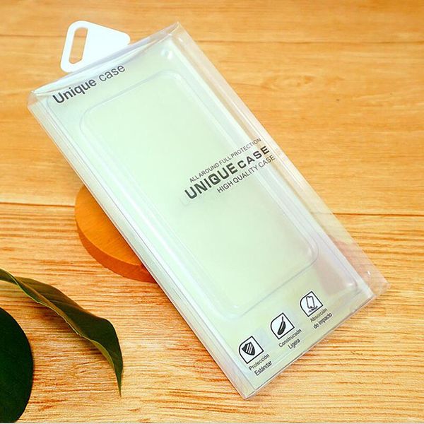Laser-Hologramm-Weiß-Gelb-PVC-Kunststoffverpackungsbox mit Blisterhaken für Handy-Schutzhüllen-Display