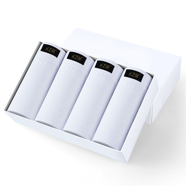 

youth men's cotton simple pure white big boxer underwear, Black;white