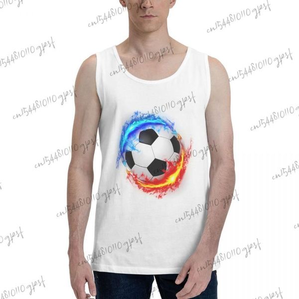 

men' tank sport musculation a blue flame pure cotton men gym clothing, White;black