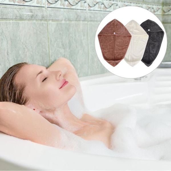 

3pcs hair towel wrap fast drying absorbent towels cap shower caps