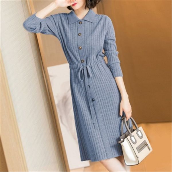 

casual dresses women's dress long sleeves, women's collar turned right buttons pz2769 yvjr, Black;gray