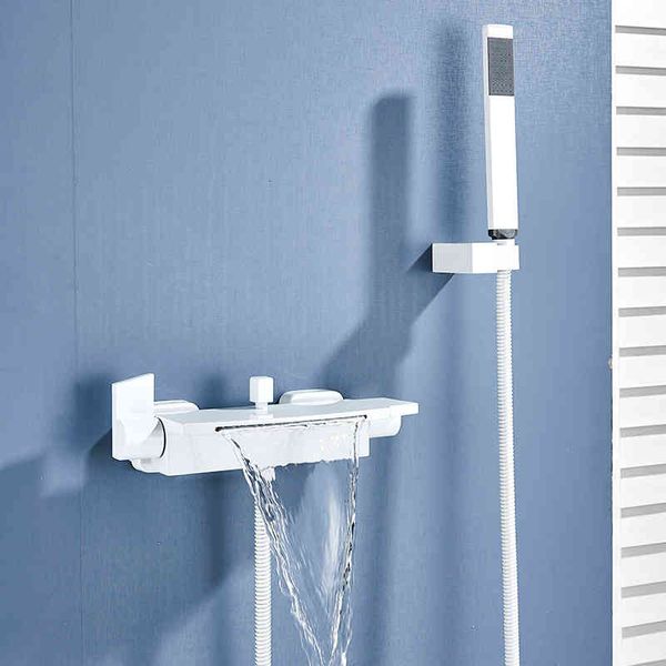 

other faucets, showers & accs white black waterfall bathtub faucet wall mounted cold water mixer tapbath tap barobinet baignoi
