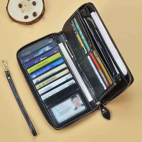 

wallets women's wallet clutch bag large capacity long zipper multi-function card package purse red handbag slim, Red;black