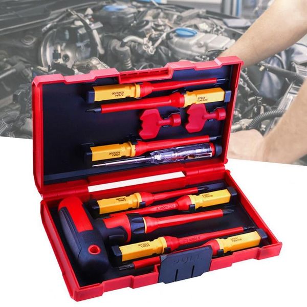 

professiona electric drills 12pcs/set insulated screwdrivers magnetic tip high hardness changeable with wrenches test pencil for automotive