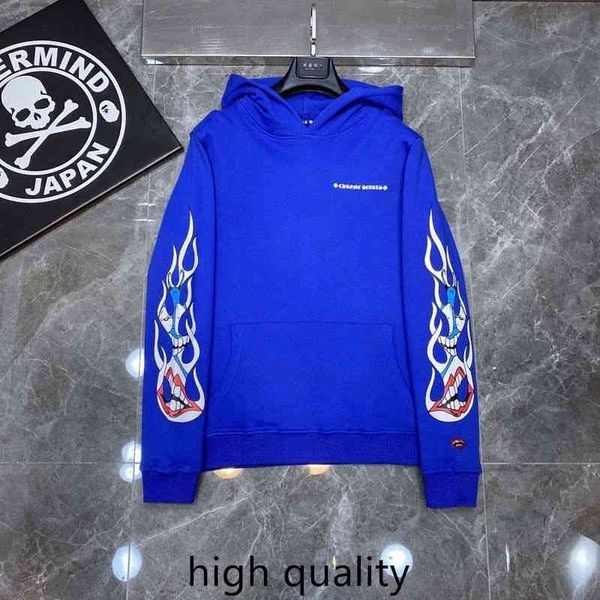 

men and women designer hoodies chrome ch hearts letter cartoon print long-sleeved casual pullover, Black