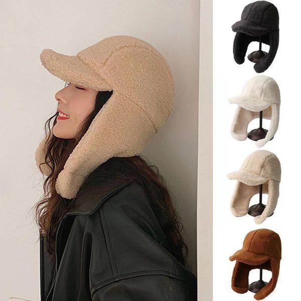 

beanies winter warm bomber hats earflap russian hat for women ear flap plush windproof cycling skiing keep caps n3p6