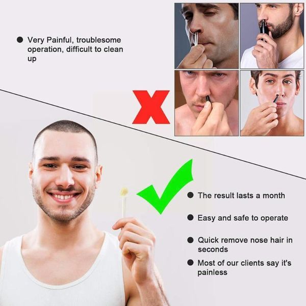 

electric nose & ear trimmers 1 set hair removal wax kit waxing remover men trimmer cosmetic tool f2i0