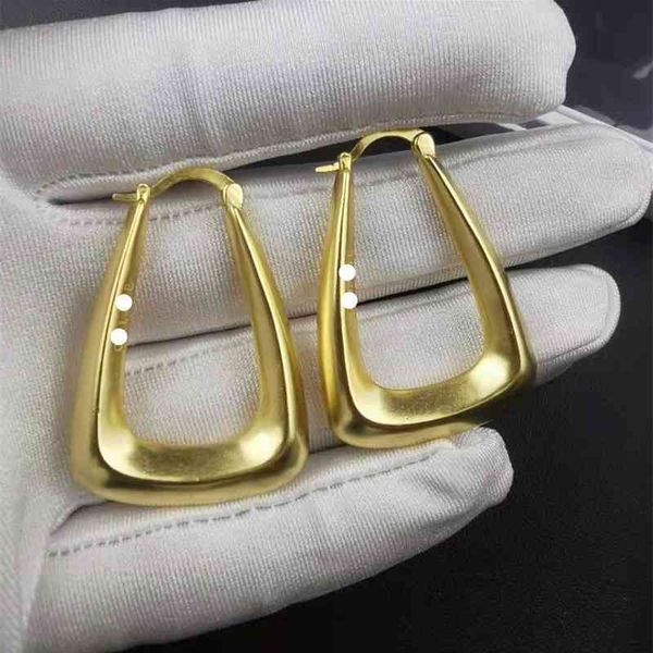 

special offer 75%off outlet onlinesaijia new geometric heavy industry simple fashion exaggerated metal earrings u-shaped earrings for women, Silver