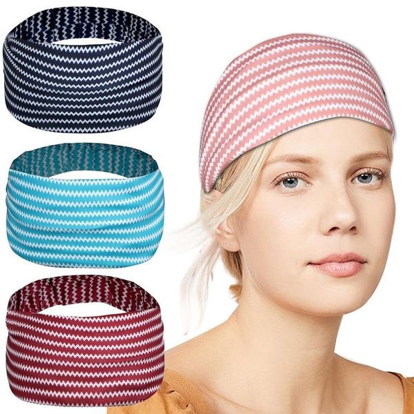 

hair clips & barrettes printed turban headband geometric wave accessories absorbent sports hairband manufacturer customization head bands, Golden;silver