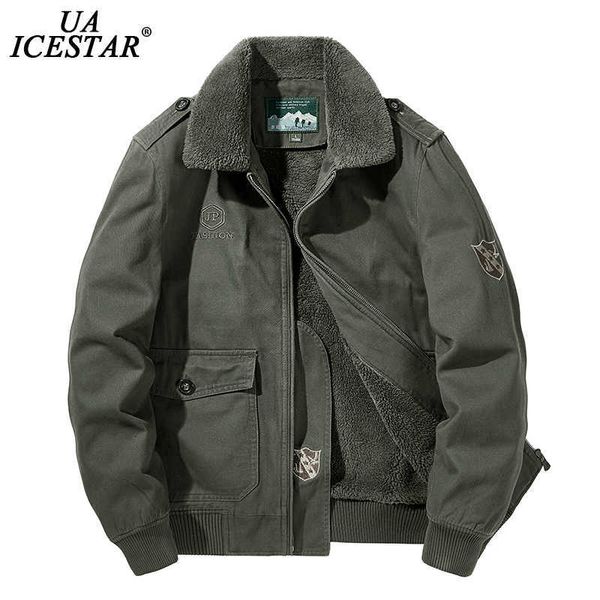 UAICESTAR Marke Winterjacke Männer Warm Verdicken Fleece Mode Lässig Mantel Große Größe Kleidung M-5XL Windjacke Männer Jacken 210927