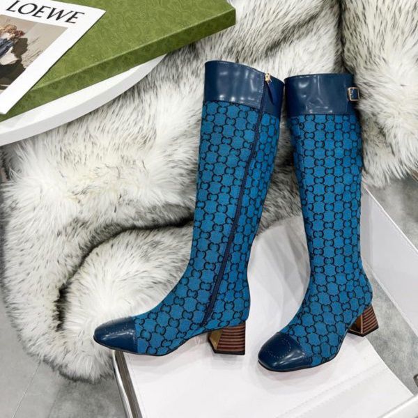 

women designer boots over-knee boot designers genuine leather thick heels shoes fashion shoe winter fall with box by shoe10 36, Black