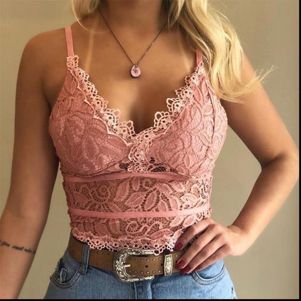 

women cami s 2xl v neck club lace nightclub party underwear womens vest summer fashion crop strap pink, White