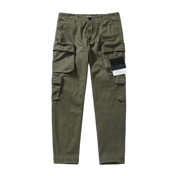

men's pants spring and autumn multi pocket overalls, european american leisure trend pants, loose straight 2021, Black