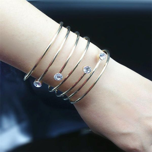 

bangle fashion designer bracelets for women accessories personality exaggerate punk cuff golden alloy bangles statement jewelry, Black
