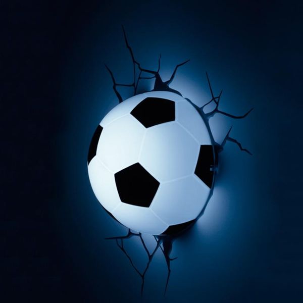 

wall lamp led soccer lamps sports black & white mini football 3d decoration murale chambre kids room bedside creative gifts