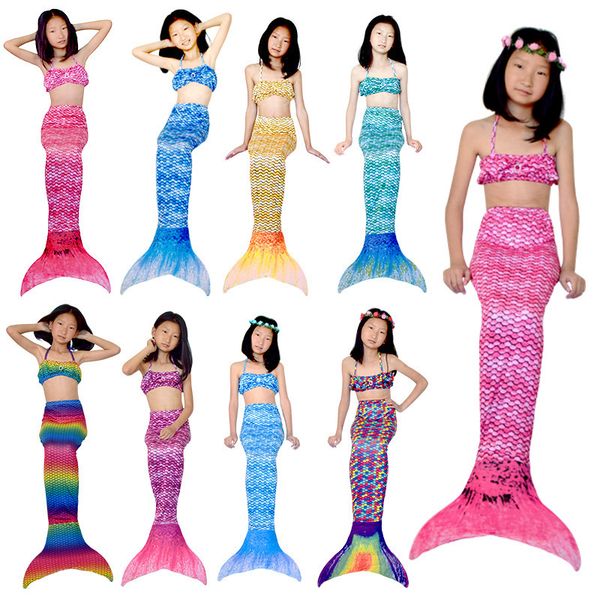 

mermaid beach bikini children's swimsuit, Black;white