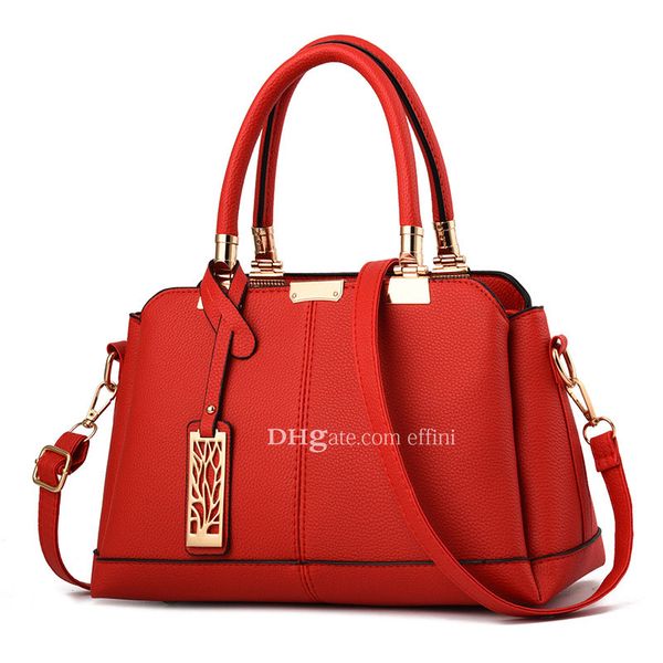 HBP Hot Red Damen-Handtaschen, Geldbörsen, Tragetaschen, Reisen, weiblich, PU-Leder, Geldbörse, hochwertige Einkaufs-Umhängetasche, Handtasche 8321229