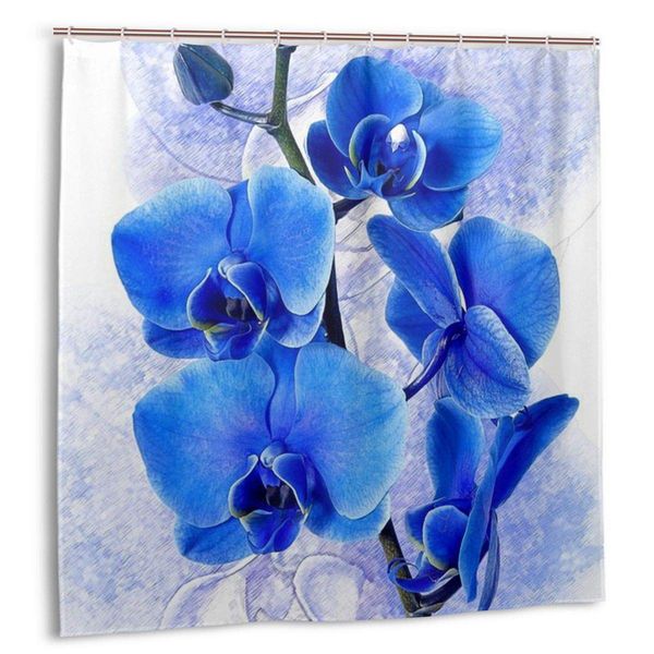 

shower curtain phalaenopsis orchid colored washable waterproof bathroom curtains with 12 hooks