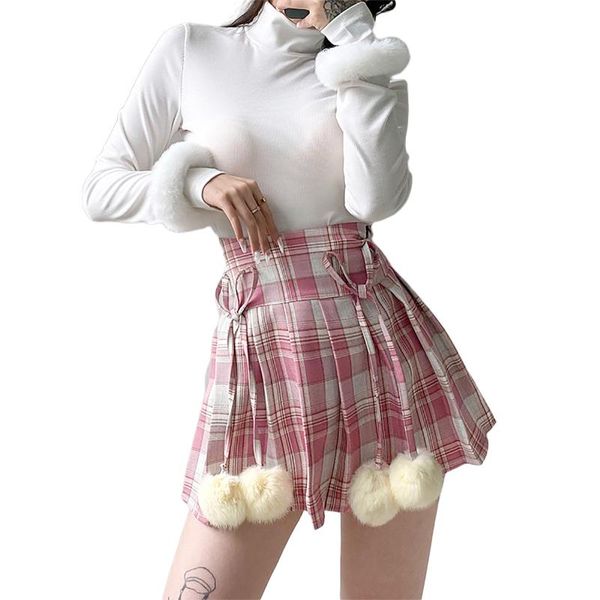 

skirts fashion women pleated skirt high waist female mini harajuku preppy style ladies plaid sweet girls dance, Black
