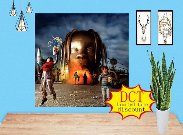 

travis scott astroworld album poster music cover silk art print