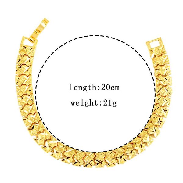 

link, chain fashion women luxury golden jewelry muslim bracelet ethiopian african dubai accessories bracelets party wedding gift, Black