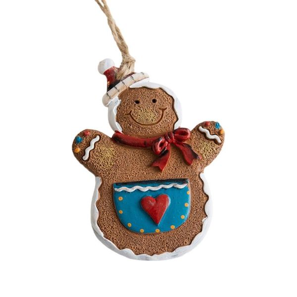 

christmas decorations resin gingerbread man pendant for xmas tree home decoration gift