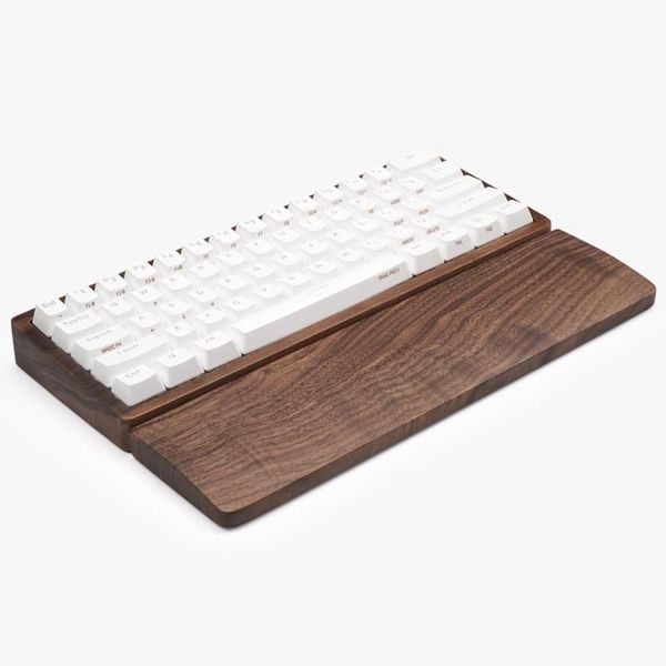

wood case for anne pro r2 bluetooth mechanical keyboard walnut rosewood solid wooden shell hand wirst rest pad keyboards